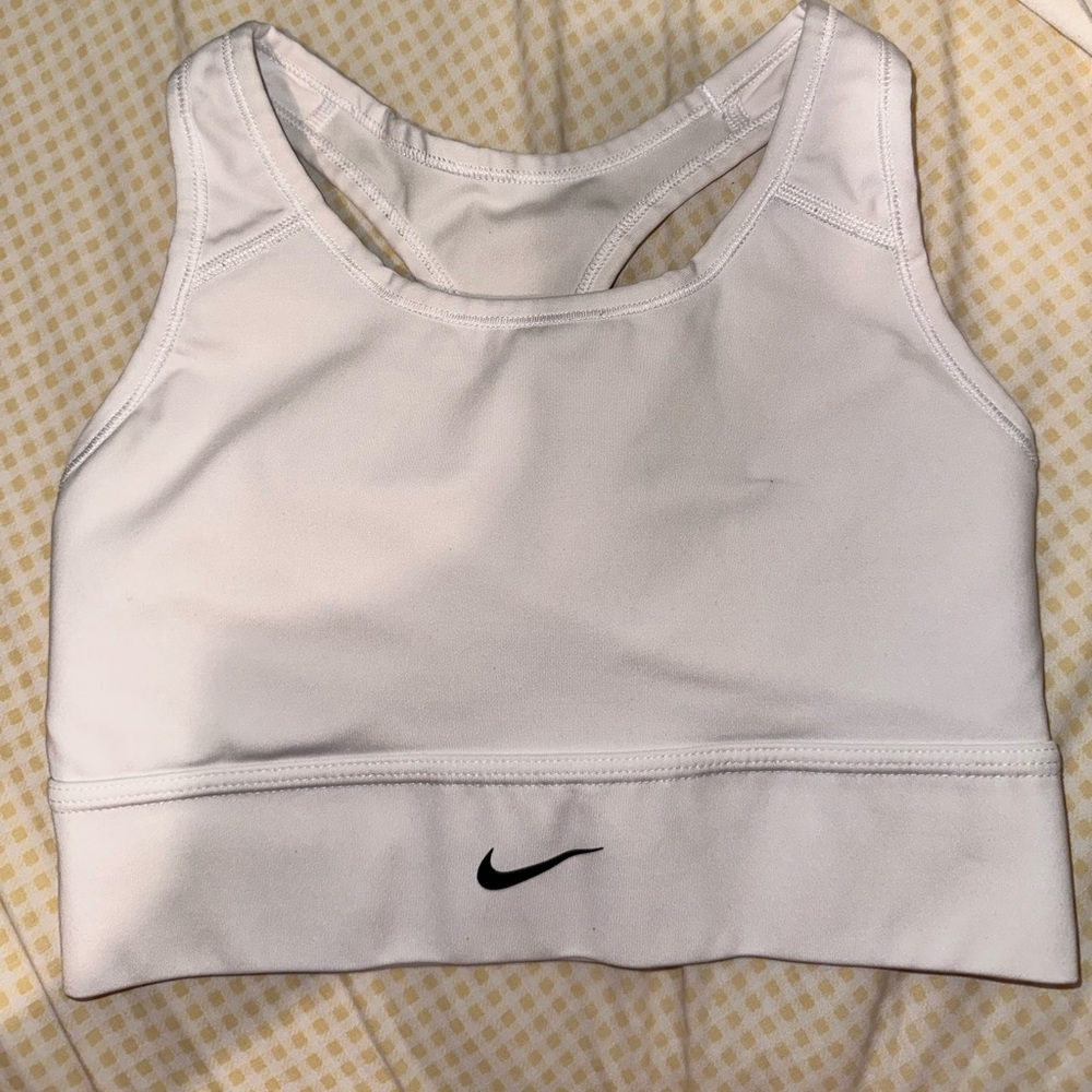 NIKE Dri-fit White Sports Bra (Small)